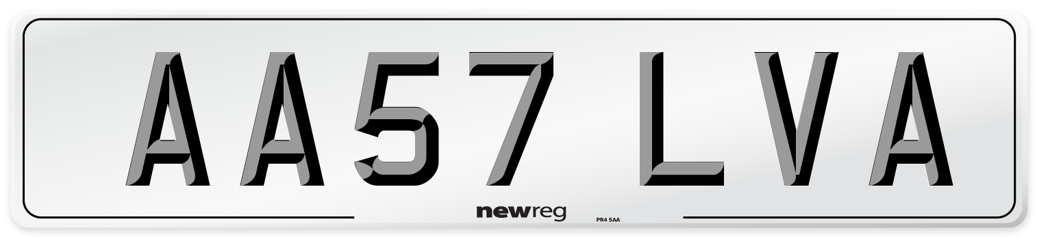 AA57 LVA Number Plate from New Reg